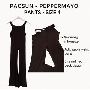 Peppermayo Elegant Black Wide-Leg Jumpsuit